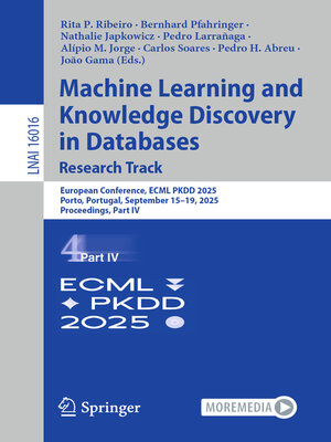 cover image of Machine Learning and Knowledge Discovery in Databases. Research Track